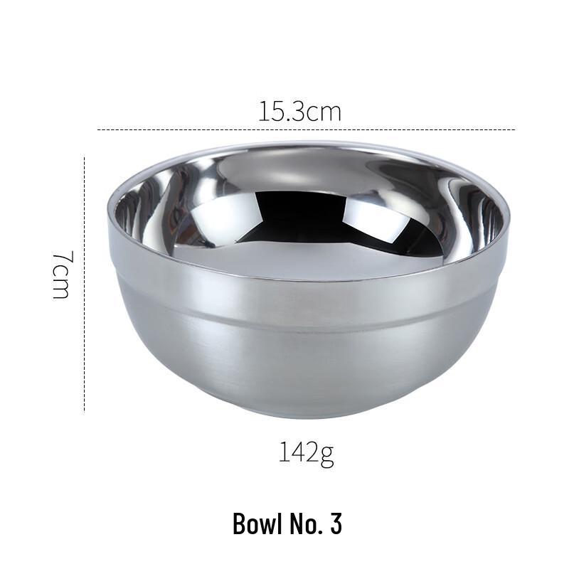 Zhi Shi 304 Stainless Steel Double-Layer Bowls