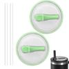 2pc 40oz New Threaded Suction Nozzle Cup Cover Roller Straw Replacement Cup Cover Splash Proof Cover Available In Multiple Colors