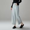 SOFSIL Women's High-Waisted Wide-Leg Cropped Jeans