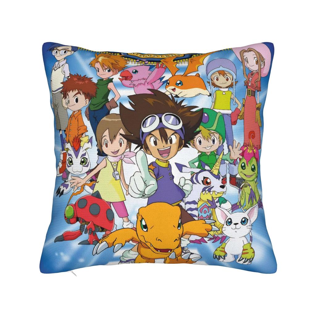 Digimons Cartoon Square Pillow Case Cushion Covers Fashion Polyester Decor Pillowcase For Home 40X40Cm