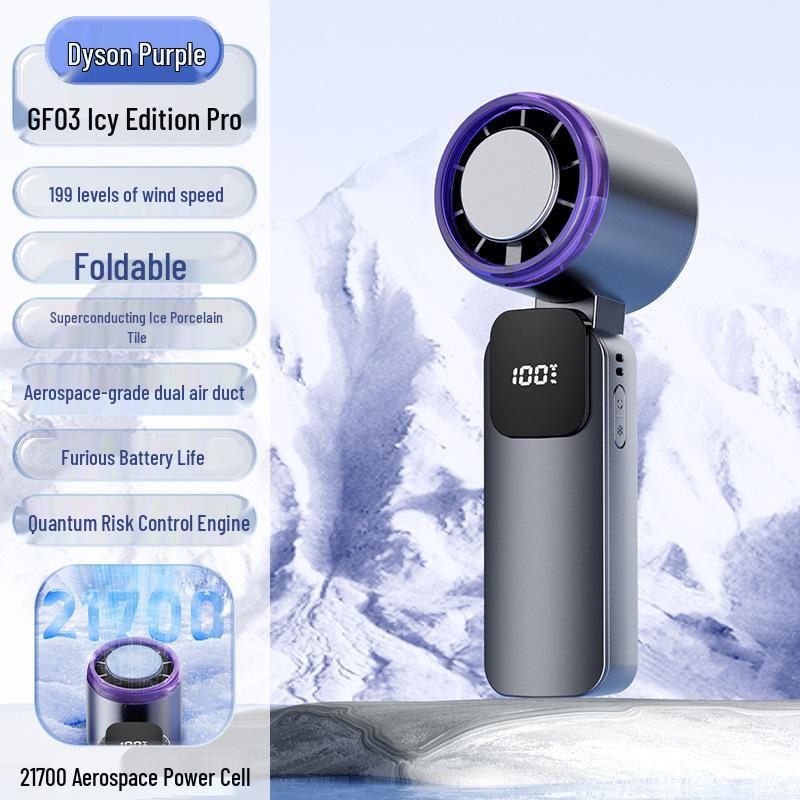 High-Speed Outdoor Handheld USB Fan: Portable, Rechargeable, Mini Hurricane Turbo.