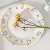 Cute Creative Porcelain Plate Korean Style Cartoon Household Tableware Breakfast Toast Plates Ceramic Kitchen Supplies 8inches