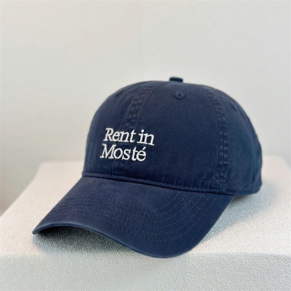 

Soft Top Construction Embroidered Baseball Cap Minimalist Fashion Bloggers темно-синий