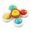 3Pcs Desktop Spinner Toy with Suction Cup Built-in Beads Colorful Rotating Rattles Emotional Comfort Sensory