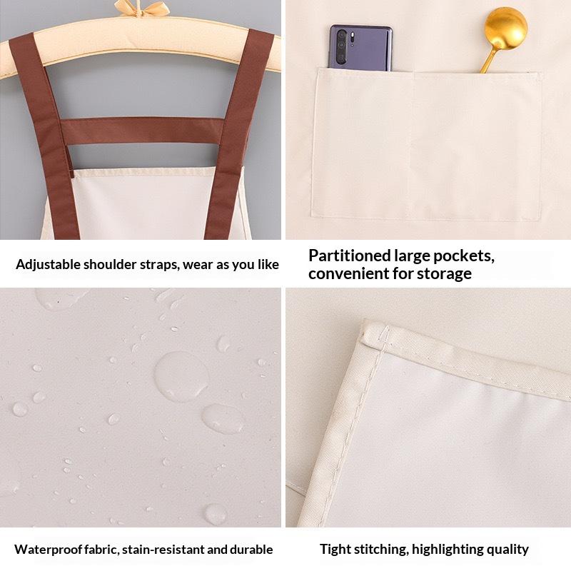 Kitchen Apron Waterproof Oil Proof Durable Unisex Work Apron for Home Cooking Restaurant BBQ Gift for Baking Enthusiasts