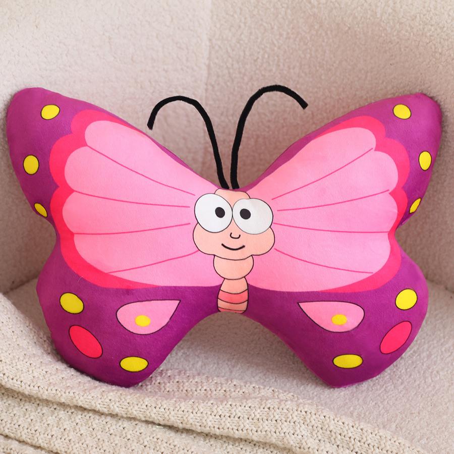 Soft Butterfly Pillow Plush Toy Doll Color Butterfly Doll Girl Accompanying Soothing Ragdoll Doll