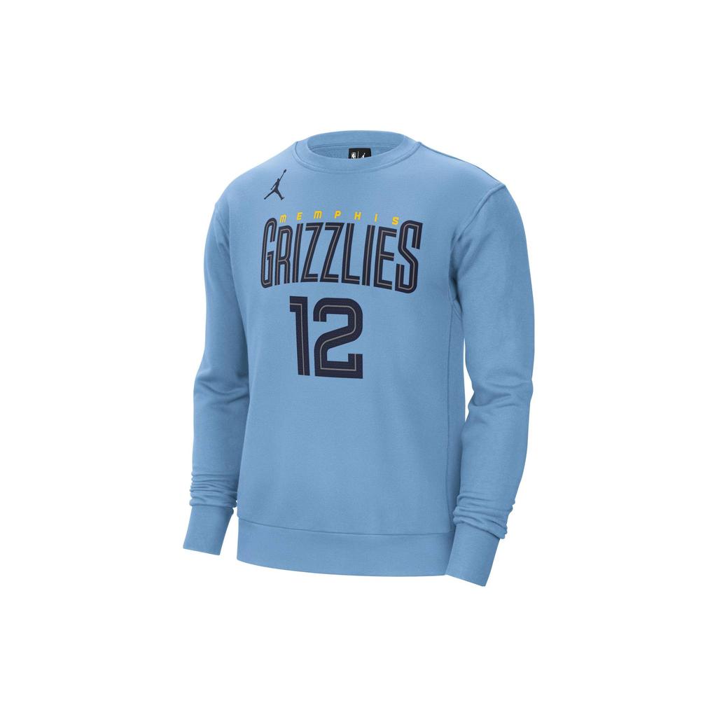 Jordan Ja Morant Memphis Grizzlies Fleece Sweatshirt Men Tops Light-Blue DZ0610-422
