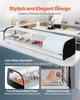 Sushi Display Case Refrigerator, 62L Commercial Sushi Case, 6-Pan Countertop Showcase with Curved Glass, LED Lighting, and Digital Temperature