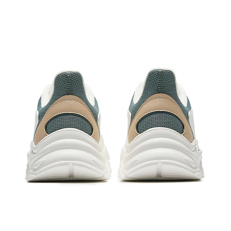 Anta Little Millennium Fabric Synthetic Leather Rubber Summer Low-Top Casual Shoes Men sneaker White Green 912638811-1