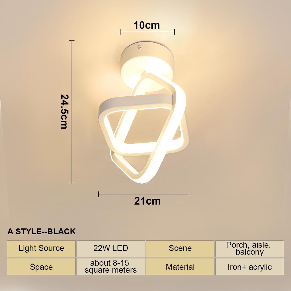 Luminária de Teto LED para Casa Estilo Moderno Luminária de Teto Luz de Quarto Instalação na Superfície Luminária de Sala de Jantar AC 85V-265V