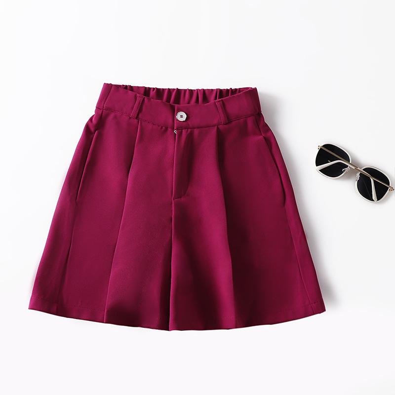 Shorts Women's Summer Wear Thin Casual Loose Wide-leg Women's Pants High Waist Versatile Five-point Suit Pants Children