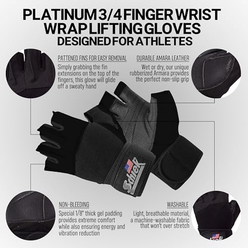 Schiek Lifting Gloves with Wrist Wraps 540 (S) [Parallel Import]