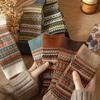 Women's Cotton Socks for Autumn and Winter Thickened Retro Mid-calf Women's Ethnic Pile Socks