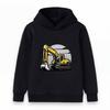 Kids Boys Girls Excavator Print Pullover Hoodie Casual Long Sleeve Warm Sweatshirt for Toddlers