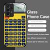 Funny Digital Calculator Pattern Tempered Glass Phone Case for Samsung Galaxy S25 Ultra S24 S23 Plus S22+ S21 S20 FE Hard Cover