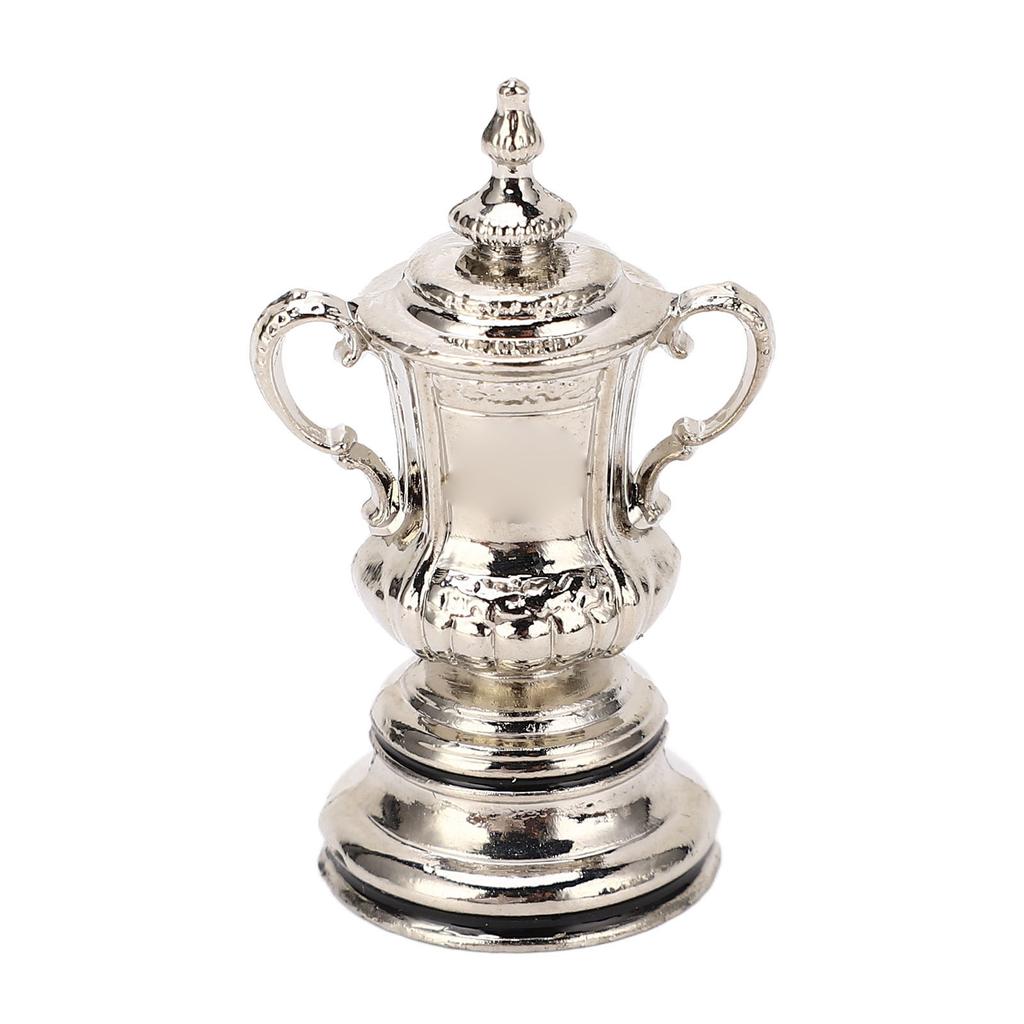 Mini Soccer Game Trophy Cup Model High Simulation Metal Football League Trophy Ornaments Decor
