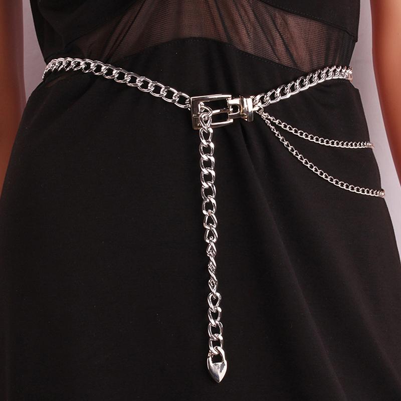 Multi Layer Metal Chain Belts Women Tassel Waist Chain Dress Jeans Belts Chain