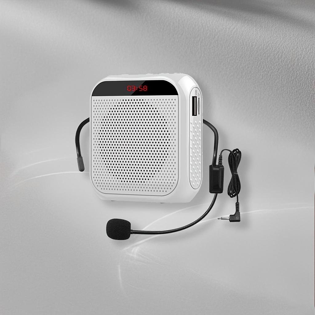 Portable Voice Amplifier with Wired Microphone Headset Rechargeable PA System Speaker, Speech Amplifiers Loudspeaker for Teachers Tour Guide