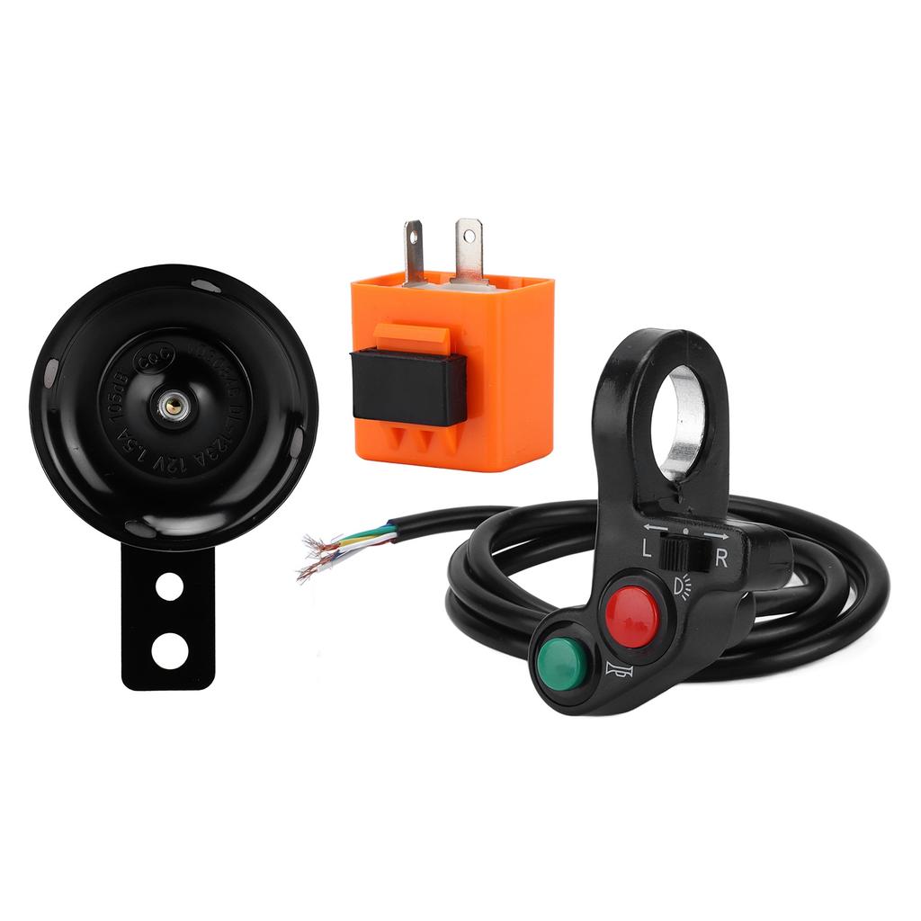 Motorcycle Handlebar Horn Turn Signal Light Switch Assembly 7 8in Multifunctional Replacement for Suzuki