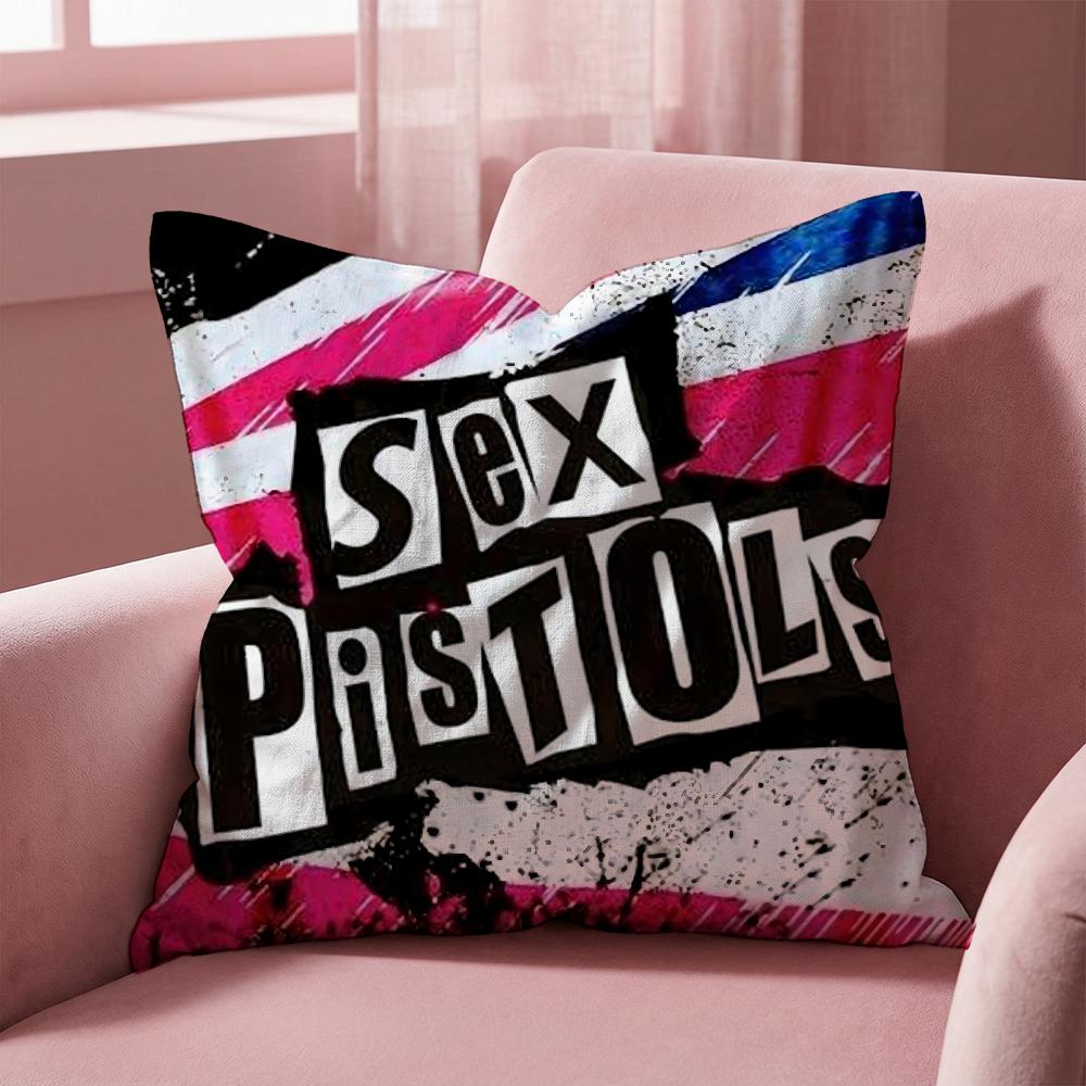 PUNKS SSex PPistolsS Cushion Cover MultiScene Pillow Cover for Home Car Reversible Soft Durable for Daily Use