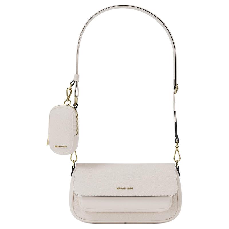 MICHAEL KORS Jet Set Travel Gold Hardware Cowhide Shoulder Bag Small Women Color Cream золотой