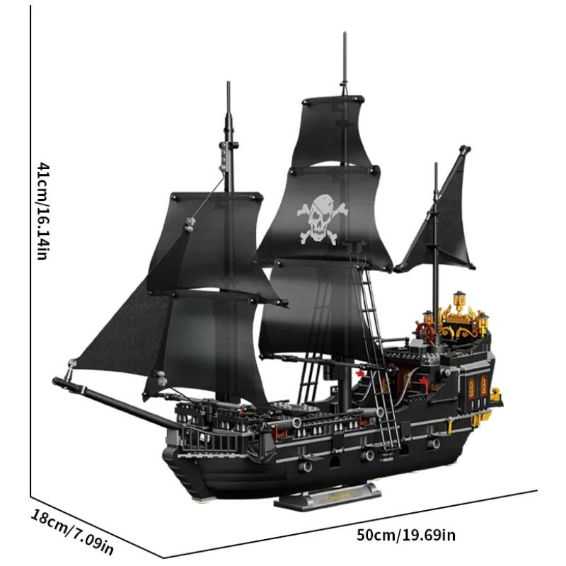 

1424PCS Pirate Ship Building Blocks Sailing Storm Ship Model Bricks Kits Creative Desktop Decoration Children s Educational DIY Toys no box