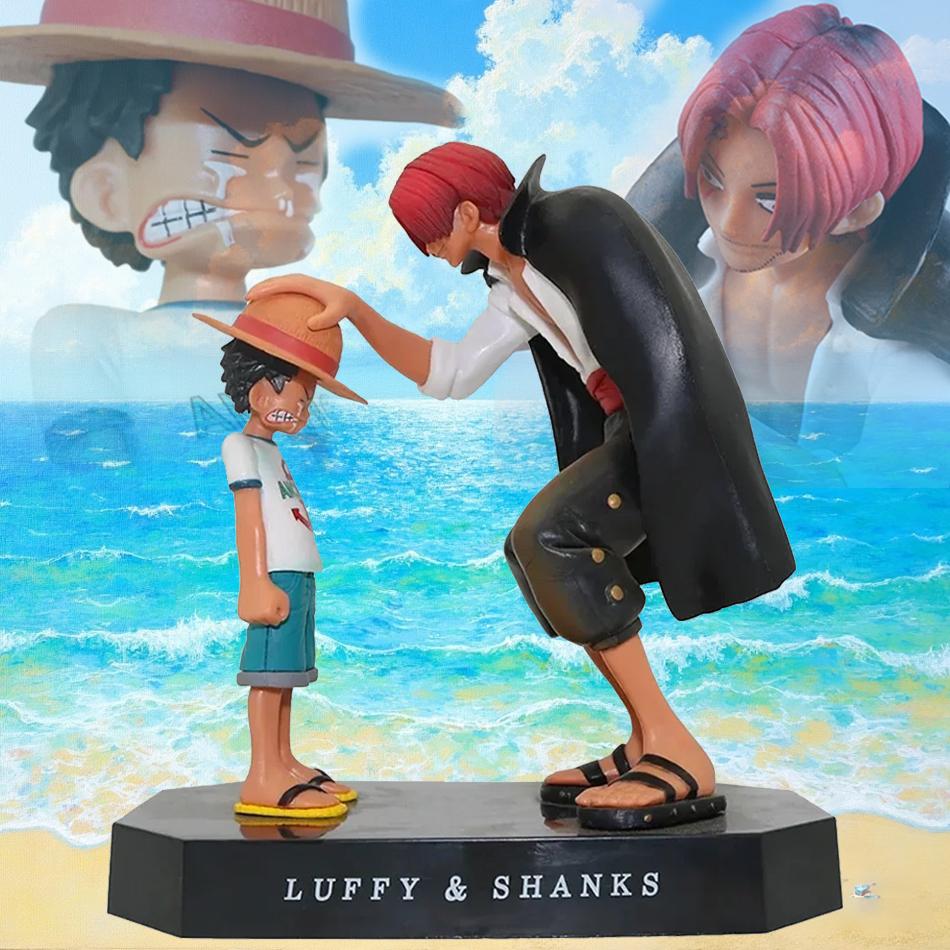 18cm One Piece Anime Figure Four Emperors Shanks Straw Hat Luffy Action Figure One Piece Sabo Ace Sanji Roronoa Zoro Figurine