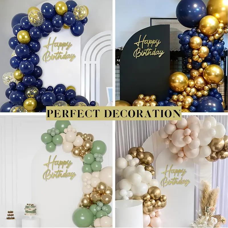 Happy Birthday Mirror Wall Stickers Acrylic Letter Signature Birthday Party Decoration Background Wall Photo Home Decor