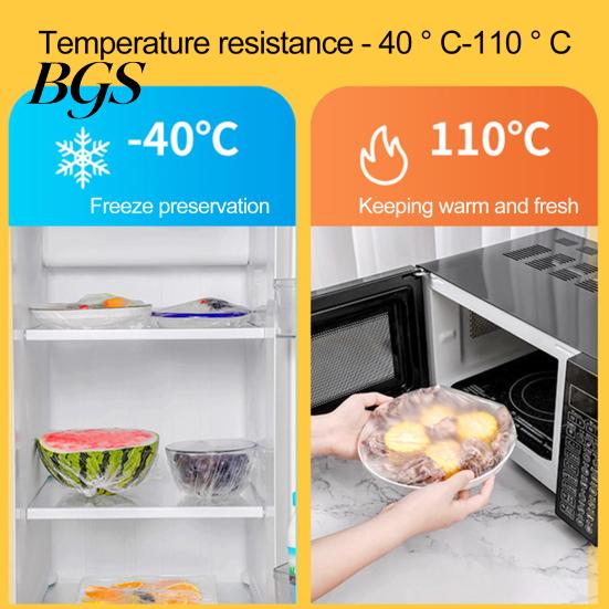 Food Storage Wraps 100Pcs Bowl Covers Good Sealing Large Opening Dust-proof Reusable Plastic Keep Freshness Food-grade Stretchable Packaging