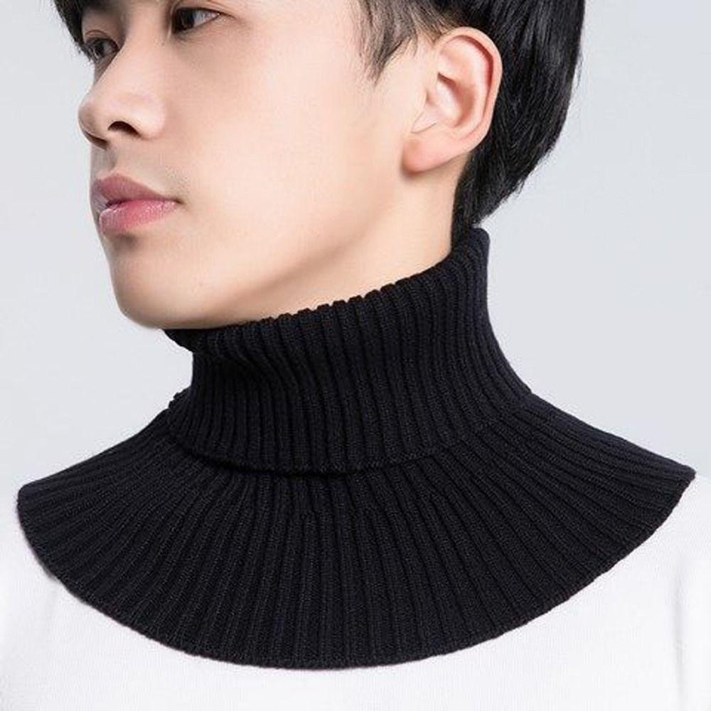 Coring Wool Knitted False Collar Scarf Apparel Accessories Neck Sleeve Scarf Men Fake Collar Scarf