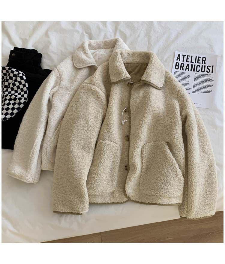 Khaki Reversible Lambswool-Cotton Jacket Women's Petite Autumn/Winter Trend 2025