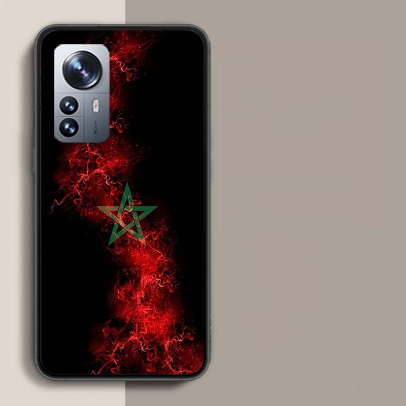

Morocco Flag Soccer Phone Case For Xiaomi Mi 13 12T Poco F7 Pro 14 Ultra 15 Pro 12X 12 9 8 Lite 5G 11T 11i 10 10T Pro Capa Co Xiaomi Mi 15