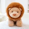 Cute Cartoon Lion Plush Toy Lifelike Downy Male Stuffed Doll Baby Sleeping Pillow Kids Birthday Gift for Boys