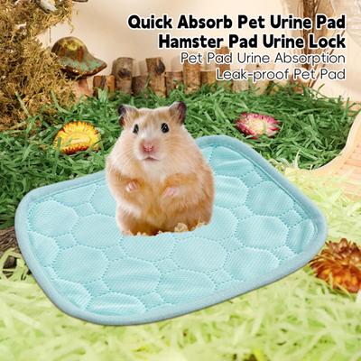 Guinea Pig Cage Liners Hamster Pee Pad Waterproof Anti Slip Guinea Pig Bedding Highly Absorbent Pee Pad for Small Animals Rabbit Hamster Rat