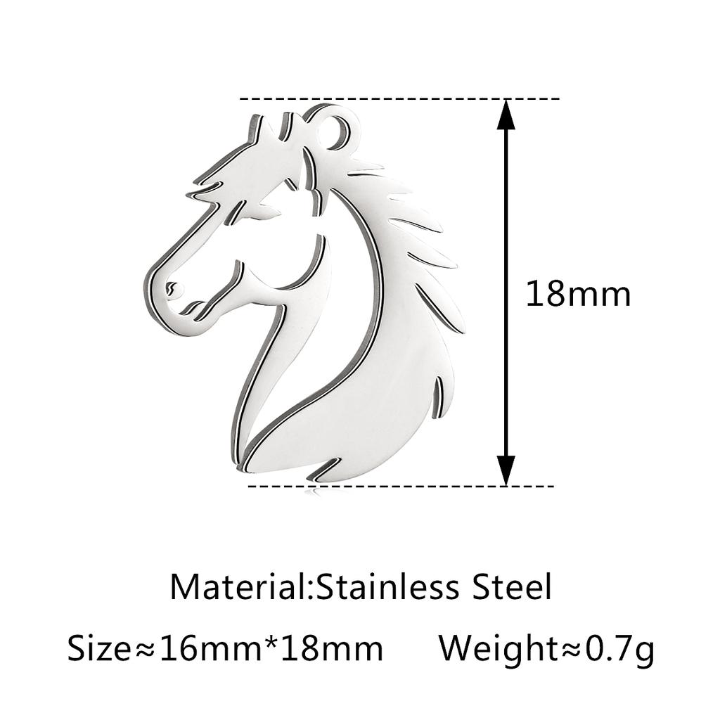 5Pcs Horse/Hat/Horseshoe/Cactus/Boot Charms Stainless Steel Western Cowboy Pendants DIY Bracelet Necklace Crafts Jewelry Making