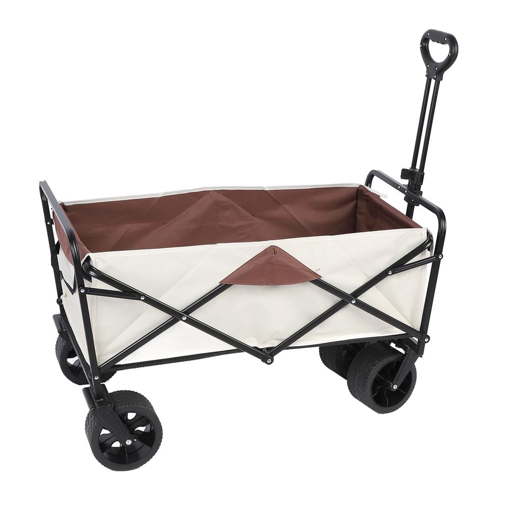 Faltbarer Campingwagen 150L Große Kapazität Verstellbarer Griff Hohe Tragfähigkeit Strandwagen