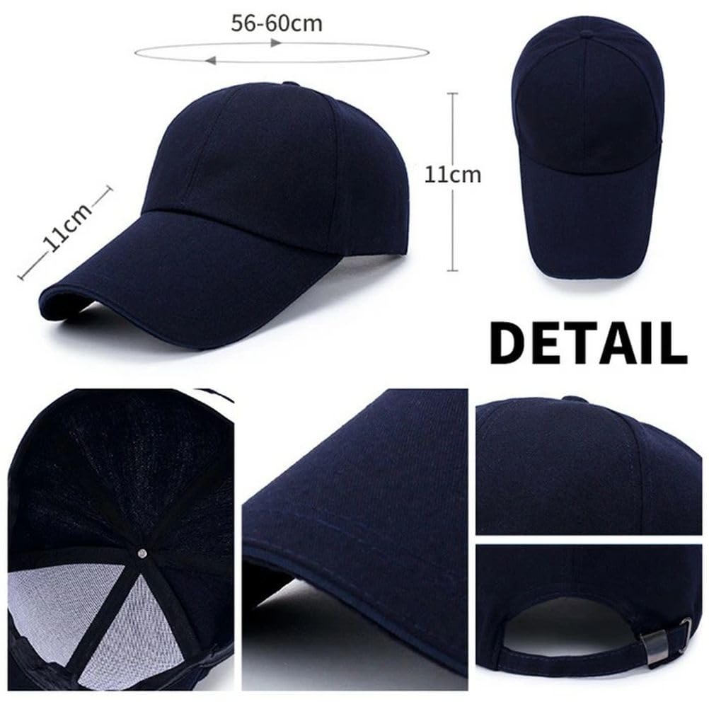Cap with Long Brim Simple Military Baseball Work UV Respect for the Aged Day Gift Free [YAYUPLUS] Men's Deep-Fitting (10cm), Style, Cap, Cap,