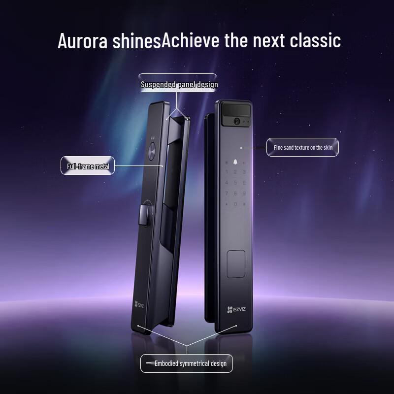EZVIZ Y3000FV 3D Facial Recognition Smart Lock with Smart Peephole (CN version)
