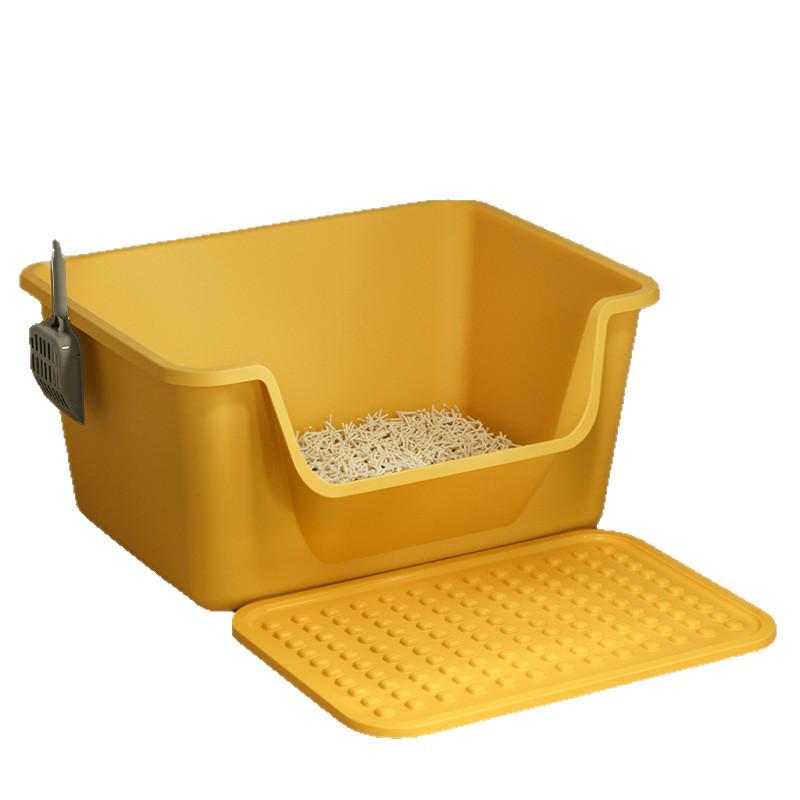 Extra Große Halboffene Anti-Tracking Katzentoilette