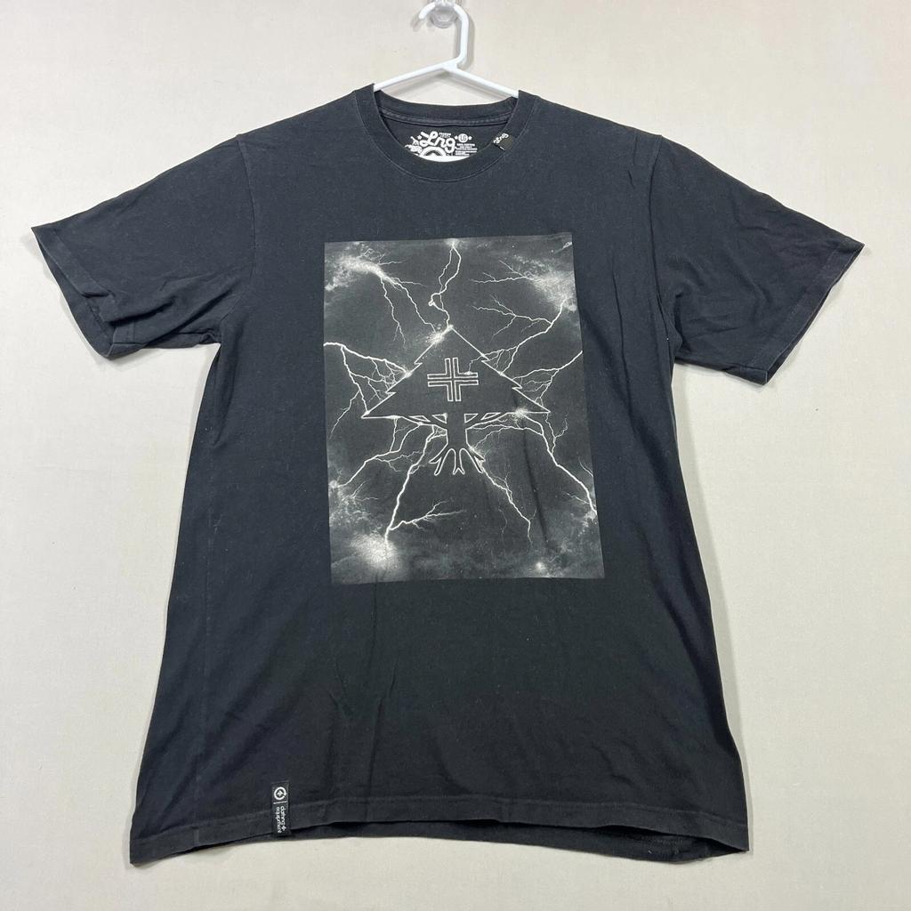 LRG Lifted Research Group Black Cotton Casual Tee T Shirt Mens Large L