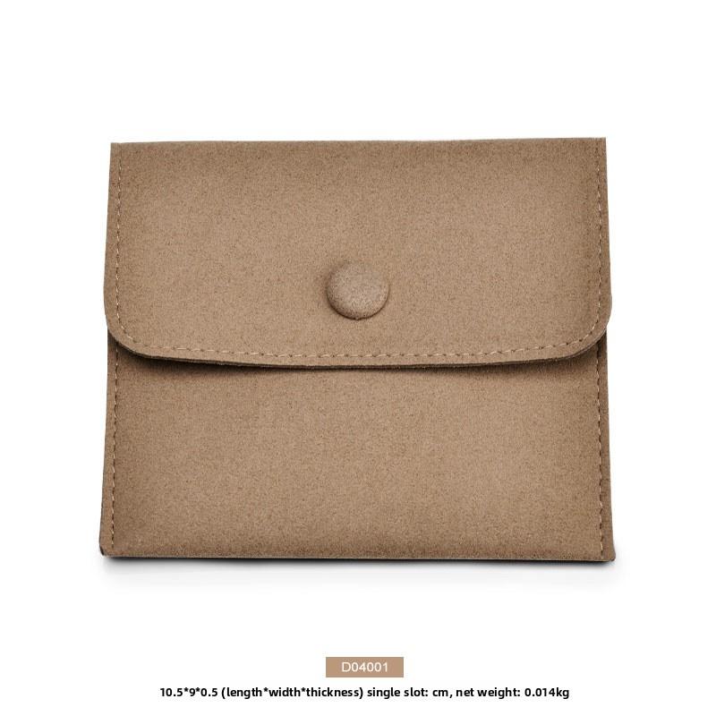 

Premium Microfiber Jewelry Bag Portable Metal Snap Button Jewelry Pouch Gift Bag