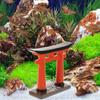 NOLITOY Miniature Torii Gate Shrine Model for Home Aquarium and 9x2x8cm Decor, Accessories, Ornament, Resin, Red,