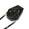 Trendy černá dívčí crossbody taška tvaru rakve Europunk Unisex motorkářská taška Módní lebka Dámská taška přes rameno Ozdoba nýty Šití