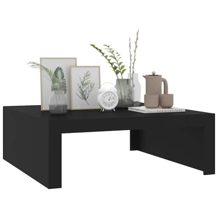 VidaXL Coffee Table Black 100x100x35 Cm Chipboard