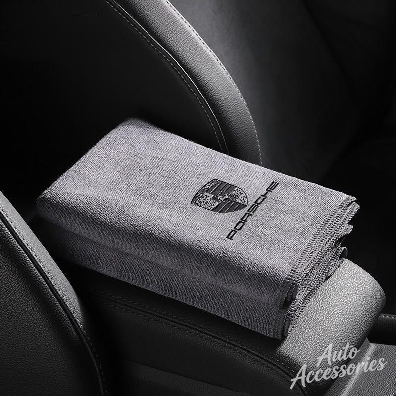 AABKN1 Stark saugfähiges Autotuch Reinigungs-Staubdichtes Trockentuch Für Porsche Panamera Macan 911 718 Taycan Boxster Cayman 918 Aufkleber