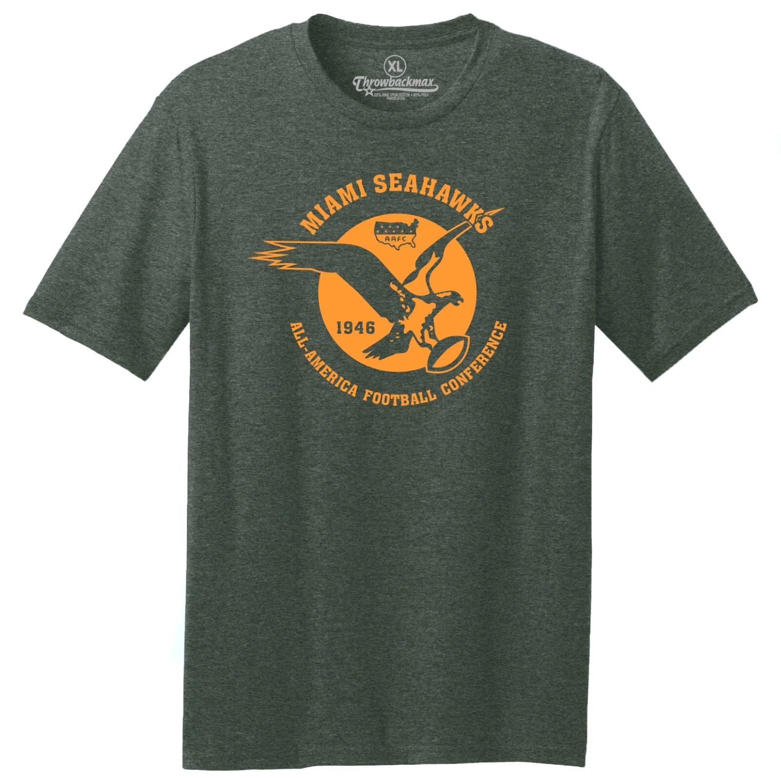 

Miami Seahawks AAFC 1946 Football TRI-BLEND Tee Shirt - Dolphins XL