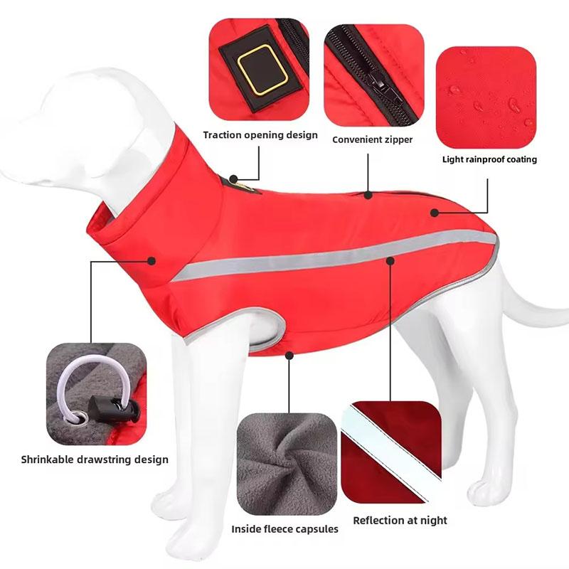 Luxury Eco-Friendly Winter Vest for Plus Size XL-6XL Dogs-Warm Fleece Lined Cozy Coat for Large Dogs