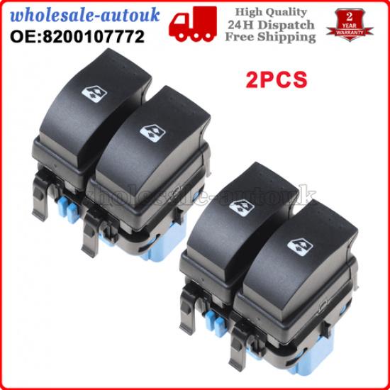 2PCS Electric Window Switch Control Button for Renault Megane Scenic 8200107772