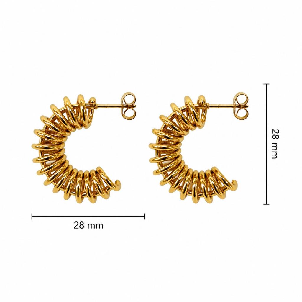 Elegant Stainless Steel C-shaped Trendy Earrings