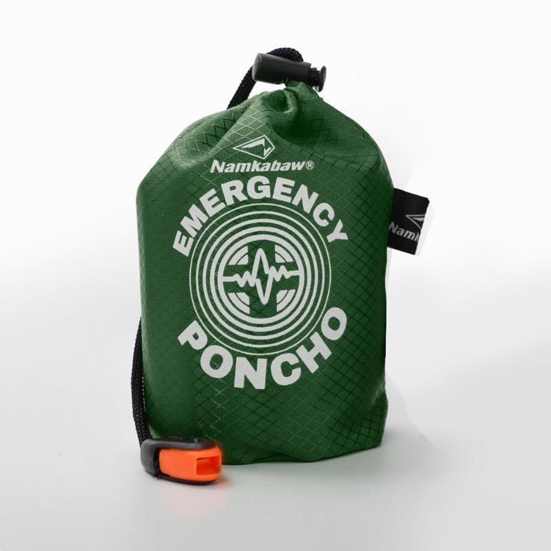 Wasserdichter Thermischer Notfallponcho Mit Aufbewahrungstasche Tragbar Für Camping Wandern Outdoor-Aktivitäten